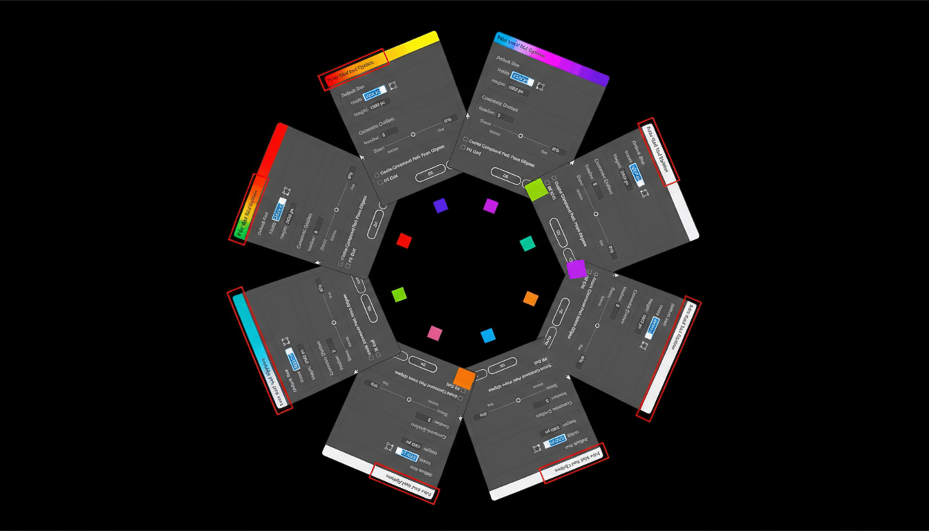 A vibrant color wheel for precise color adjustments, without any user interface elements.