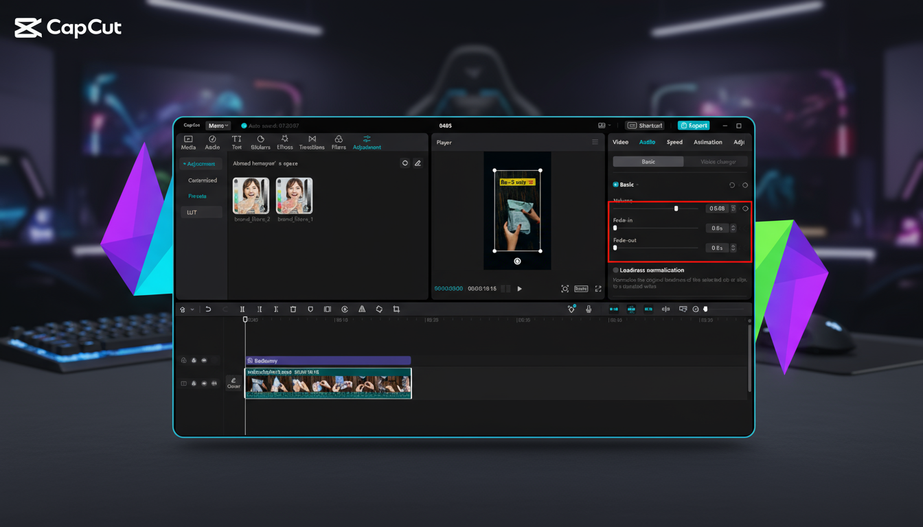 A gamer mixing their commentary audio with gameplay sounds for an engaging video.