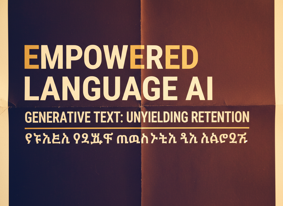 Poster with clear multilingual text retained after edits.