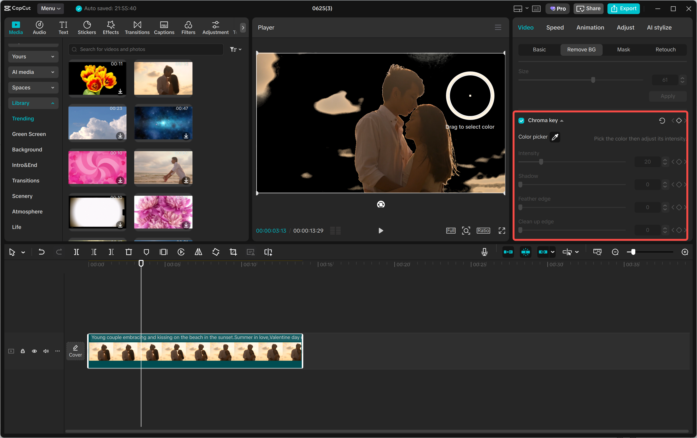 CapCut PC documentation: Chroma Key path