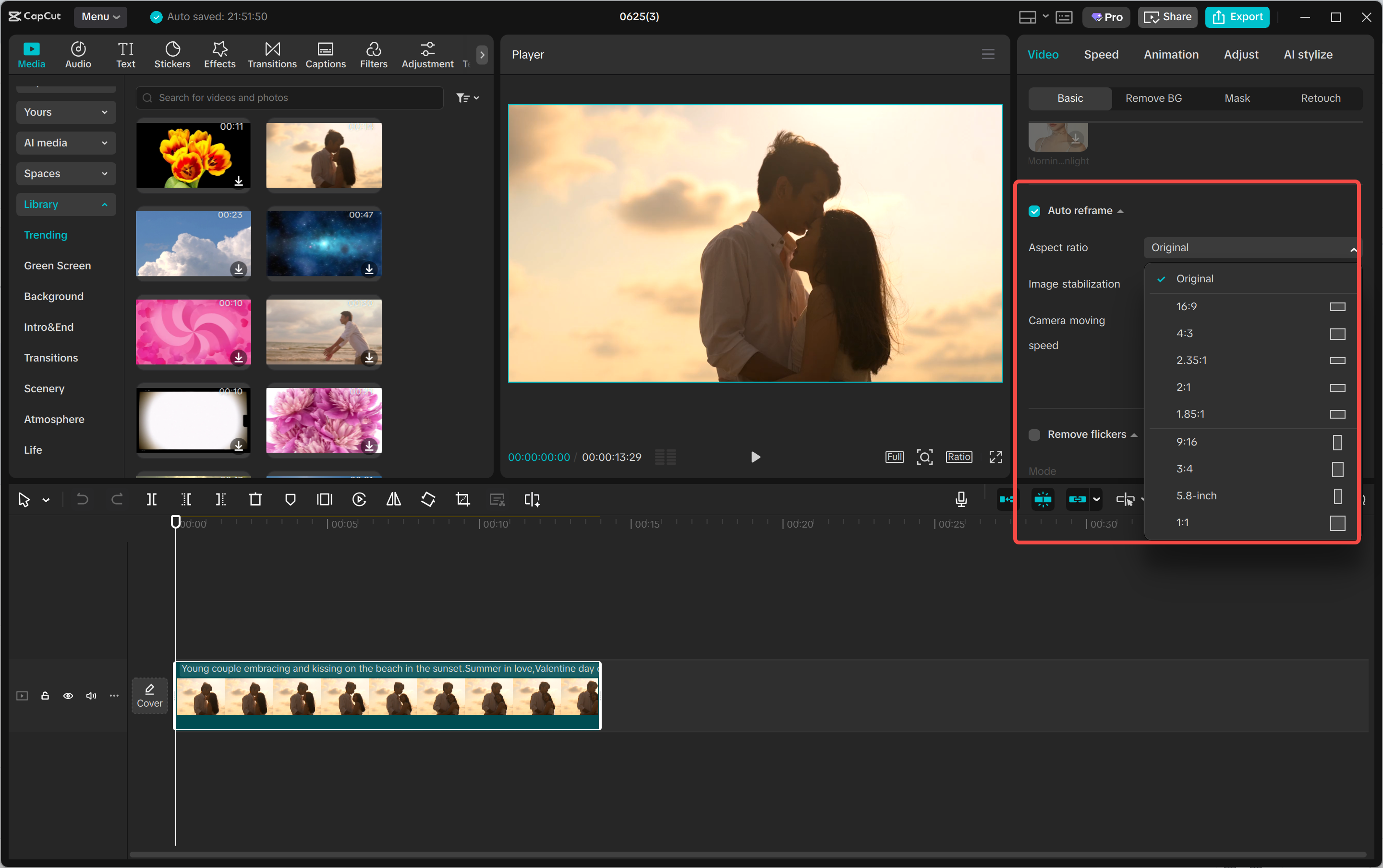 CapCut subject-aware reframing workflow illustration